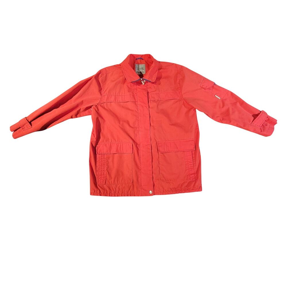 Pacific Trail Outdoor Wear Funnel Neck Utility Full Zip Jacket Red Womens Size L